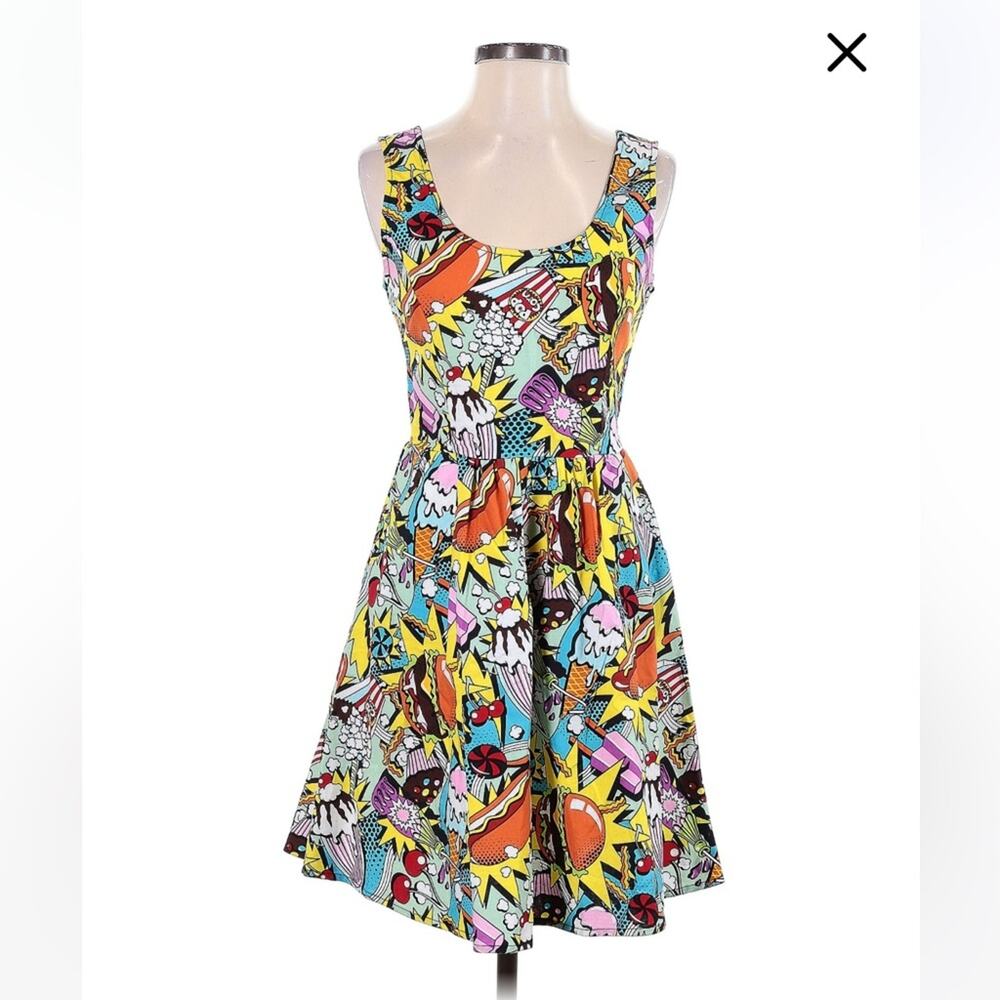 Folter pop art junk food‎ pinup dress, size small